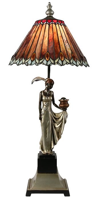 Lady Tiffany Style Shade Lamp